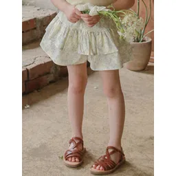 LULU & SKY Girls Floral Printed Loose Fit High-Rise Shorts-picture-16