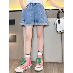 LULU & SKY Girls Floral Printed Loose Fit High-Rise Shorts-picture-26