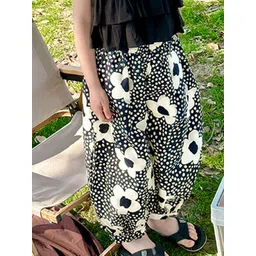 LULU & SKY Girls Floral Printed Loose Fit High-Rise Trousers-picture-23