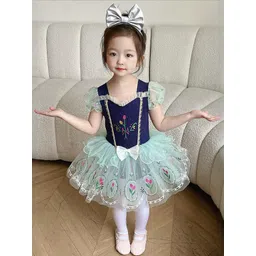 LULU & SKY Girls Floral Printed Sweetheart Neck Bow Details Fit & Flare Dress-picture-20