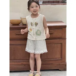 LULU & SKY Girls Graphic Printed Semi Sheer Top-picture-50