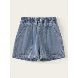 LULU & SKY Girls High-Rise Denim Shorts-picture-49