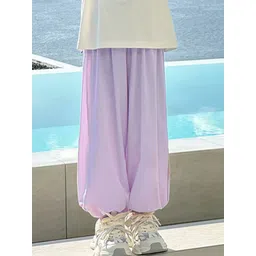 LULU & SKY Girls High-Rise Pleated Loose Fit Jogger Trousers-picture-22