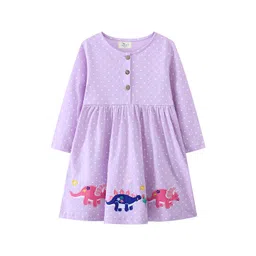 LULU & SKY Girls Polka Dot Printed A-Line Dress-picture-37