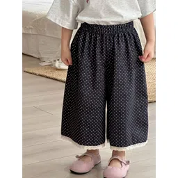 LULU & SKY Girls Polka Dot Printed High-Rise Pleated Trousers-picture-49