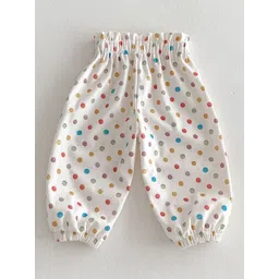 LULU & SKY Girls Polka Dot Printed Tapered Fit High-Rise Joggers Trousers-picture-40