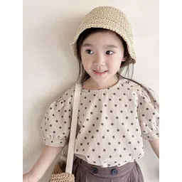 LULU & SKY Girls Polka Dots Printed Cotton Top image 3