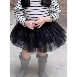 LULU & SKY Girls Polka Dots Printed Flared Mini Skirts-picture-29