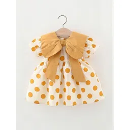 LULU & SKY Girls Polka Dots Printed Round Neck Fit and Flare Dress-picture-25