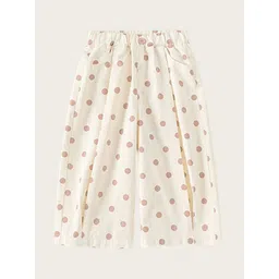 LULU & SKY Girls Polka Dots Printed Wide Leg Mid-Rise Pleated Culottes Trousers-picture-35