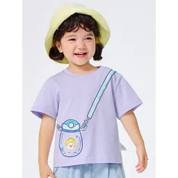 LULU & SKY Girls Printed Hooded Pure Cotton Pockets T-shirt-picture-21