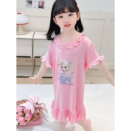 LULU & SKY Girls Printed Nightdress-picture-57