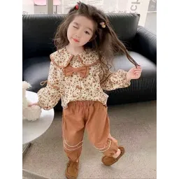 LULU & SKY Girls Printed Shirt with Trousers-picture-33