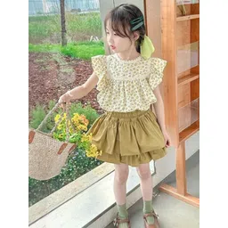 LULU & SKY Girls Printed Sleeveless Top With Skirt-picture-18