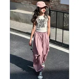 LULU & SKY Girls Printed T-shirt with Dhoti Pants-picture-21