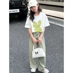 LULU & SKY Girls Printed T-shirt with Trousers-picture-58