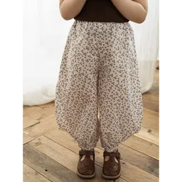 LULU & SKY Girls Printed Tapered Fit High-Rise Jodhpuris Trousers-image-38