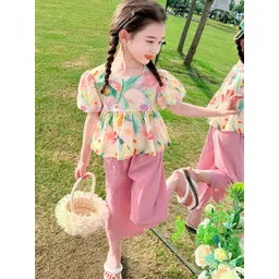 LULU & SKY Girls Printed Top with Palazzos-picture-19