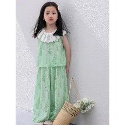 LULU & SKY Girls Printed Top with Palazzos-picture-36