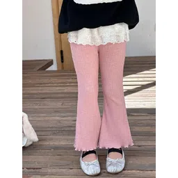 LULU & SKY Girls Rib Knit Flared Trouser-picture-11