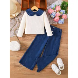 LULU & SKY Girls Round Neck Top With Trousers-picture-24