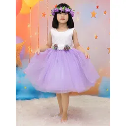 LULU & SKY Girls Self Design Fit & Flare Knee Length Dress-picture-14