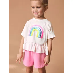 LULU & SKY Girls Sequinned Top and Shorts Night Suit-image-28