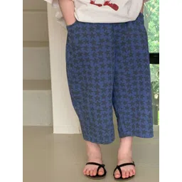 LULU & SKY Girls Star Printed Wide Leg High-Rise Cotton Trousers-picture-44