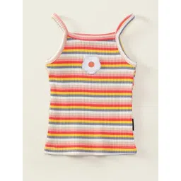 LULU & SKY Girls Striped Floral Applique Fitted Cami Top-picture-44