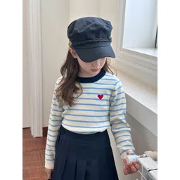 LULU & SKY Girls Striped Pullover with Embroidered Detail-picture-24