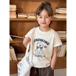 LULU & SKY Girls Striped Pure Cotton Applique T-shirt-picture-29