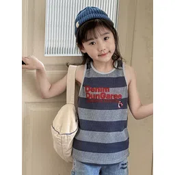 LULU & SKY Girls Striped Round Neck Sleeveless Top-picture-39