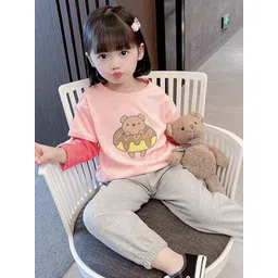 LULU & SKY Girls Striped V-Neck Raw Edge T-shirt-picture-44