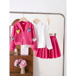 LULU & SKY Girls T-shirt and Shirt with Skirt-image-20