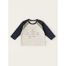 LULU & SKY Girls Typography Colourblocked Drop-Shoulder Sleeves T-shirt-picture-13