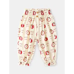 LULU & SKY Girls Typography Printed Loose Fit Mid-Rise Trousers-picture-29