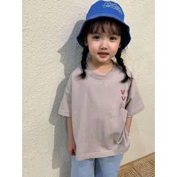 LULU & SKY Girls V-Neck Pockets T-shirt-picture-53