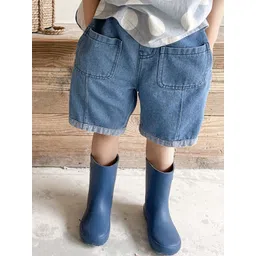 LULU & SKY Girls Washed Loose Fit Denim Shorts-picture-21