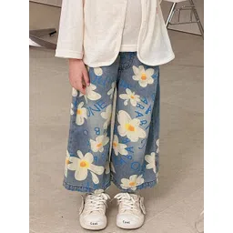 LULU & SKY Girls Wide Leg High-Rise Highly Distressed Jeans-picture-33