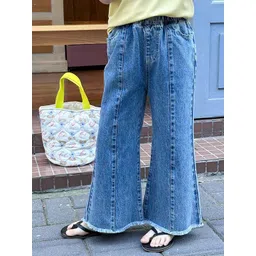 LULU & SKY Girls Wide Leg High-Rise Highly Distressed Jeans-picture-10