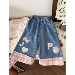 LULU & SKY Girls Wide Leg High-Rise Highly Distressed Light Fade Jeans-picture-13