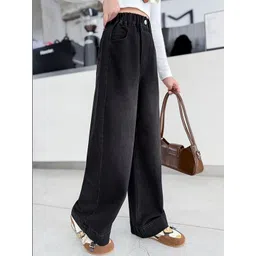 LULU & SKY Girls Wide Leg High-Rise Light Fade Jeans-picture-57