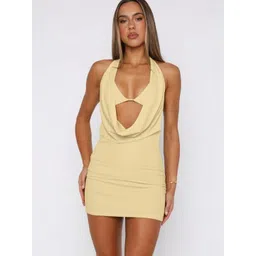 LULU & SKY Halter Neck Bodycon Mini Dress-picture-16