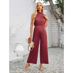 LULU & SKY Halter Neck Sleeveless Basic Jumpsuit-picture-24