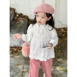 LULU & SKY Kids-Girls Tie-Up Neck Cotton Top-picture-38