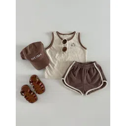 LULU & SKY Kids Round Neck Cotton T-Shirt With Shorts-picture-35