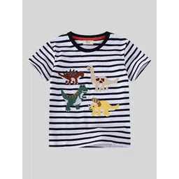 LULU & SKY Kids Striped Applique T-shirt-picture-35