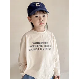 LULU & SKY Kids Typography Printed Drop-Shoulder Sleeves Pockets T-shirt-picture-36