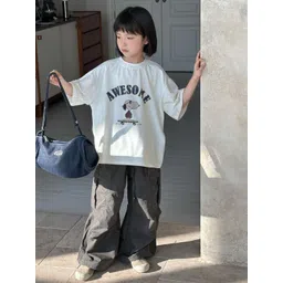 LULU & SKY Kids Typography Printed Raw Edge Boxy T-shirt-picture-17