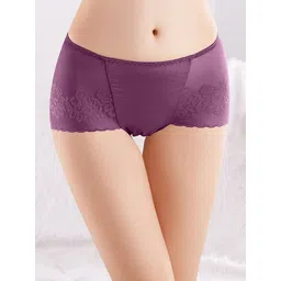 LULU & SKY Mid-Rise Semi-Transparent Boyleg Briefs FX-6415-PURPLE-picture-21